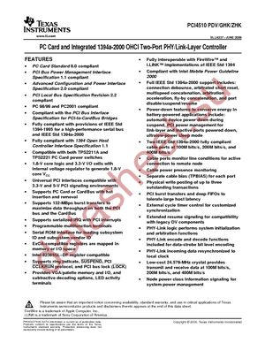 PCI4510PDV datasheet  